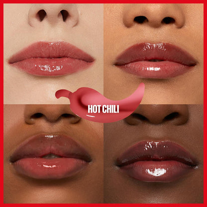 Maybelline New York Lifter Plump Lip Gloss 006 Hot Chili - Instantly Plumps Lips, Long-Lasting Effect, Non-Sticky by Beauty Care Bag