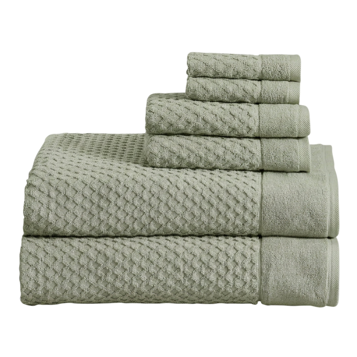 Cotton Diamond Waffle Weave Bath Towel Set - Grayson Collection by Great Bay Home