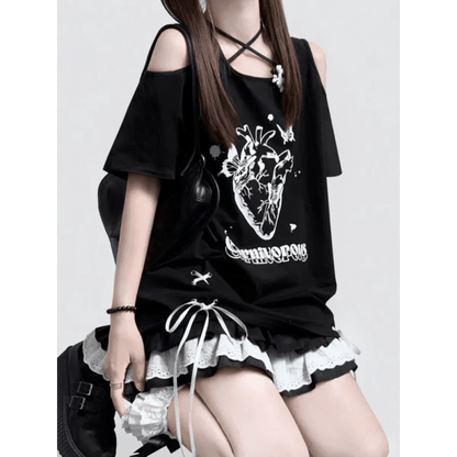 Off Shoulder Bow T-ShirtT-ShirtsTorqelo.com
