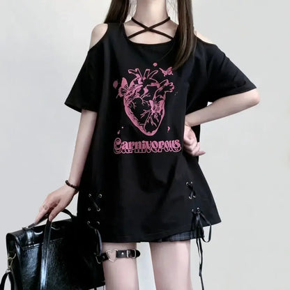 Off Shoulder Bow T-ShirtT-ShirtsTorqelo.com