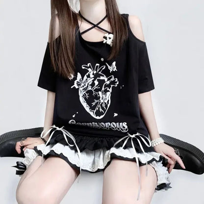 Off Shoulder Bow T-ShirtT-ShirtsTorqelo.com