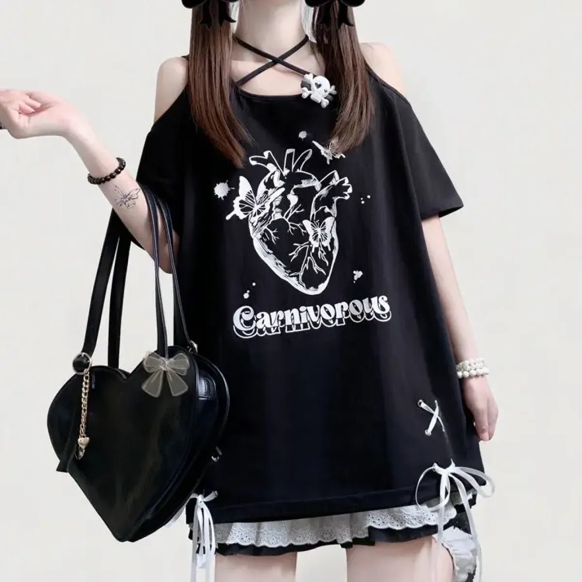 Off Shoulder Bow T-ShirtT-ShirtsTorqelo.com