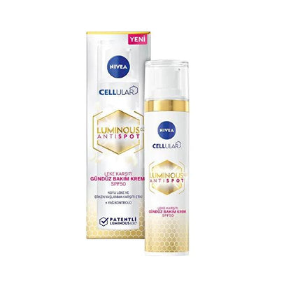 Nivea Luminous630 Anti-Spot Day Cream SPF50: Fade Dark Spots, Brighten Skin & Protect from Sun - Hyperpigmentation Treatment, 1.35 fl oz by Beauty Care Bag