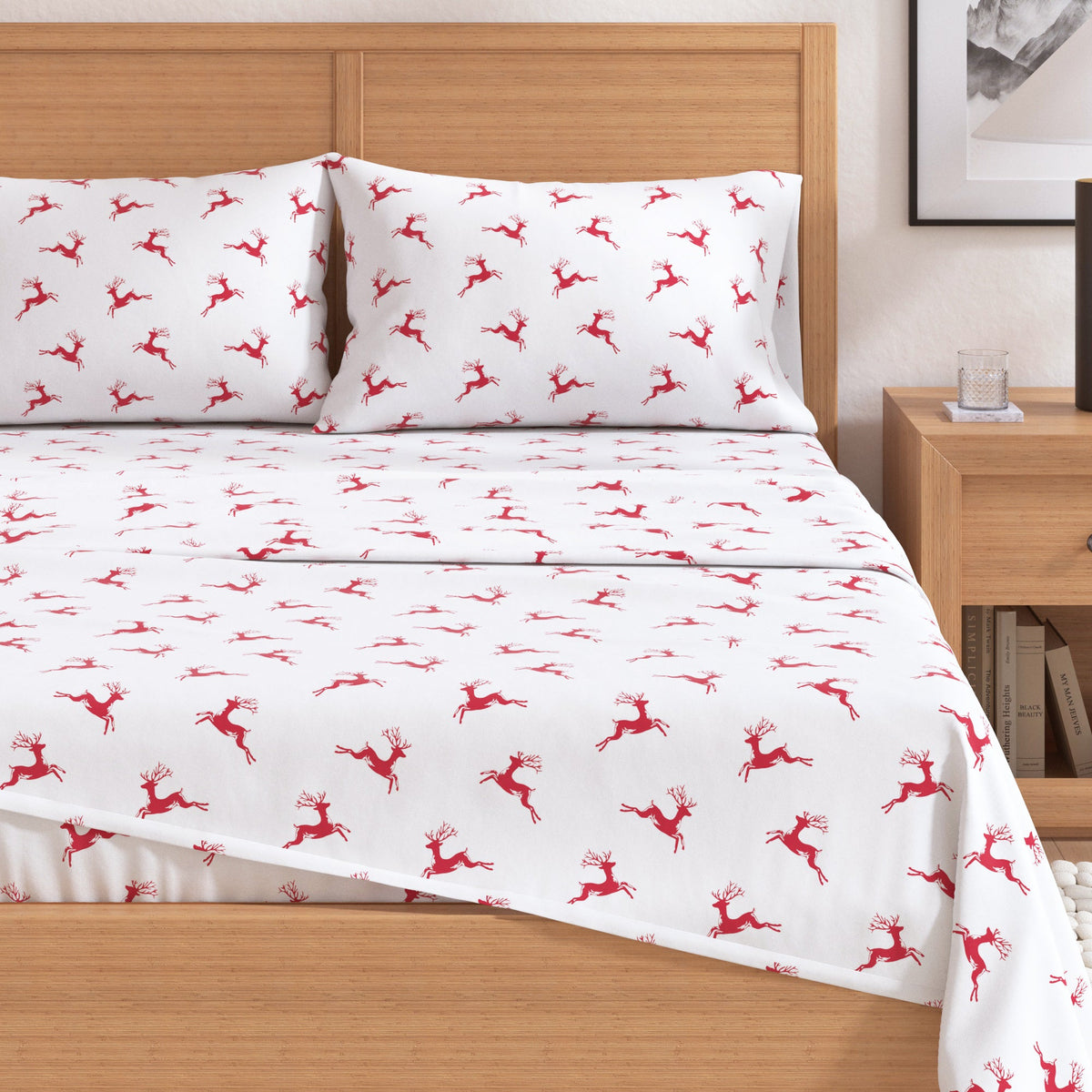 Turkish Cotton Christmas Flannel Sheet Set - Whittaker Collection by Great Bay Home