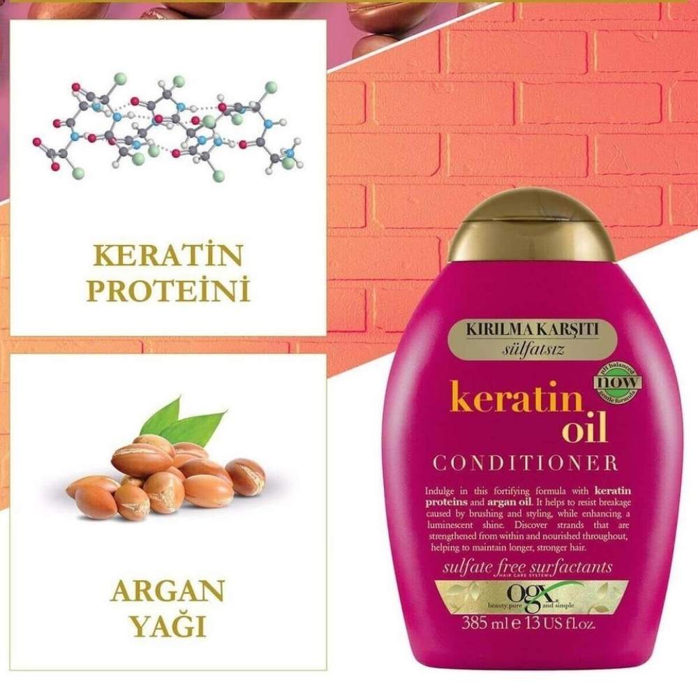 OGX Keratin Oil Conditioner for Strong & Smooth Hair 385 ml by Beauty Care Bag