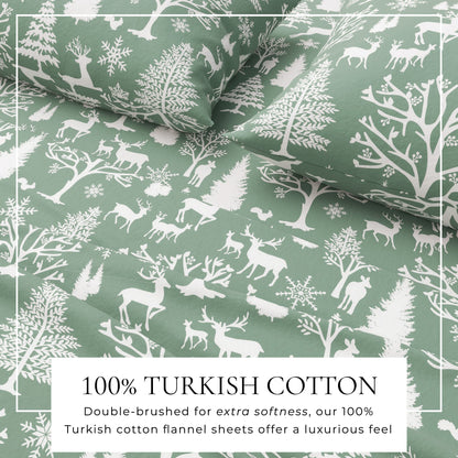 Turkish Cotton Flannel Sheet - Lakeview Collection by Great Bay Home