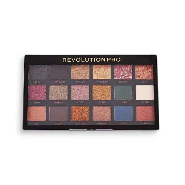 Revolution Pro Bronze Age Eyeshadow Palette: 18 High Pigment Matte Shimmer & Glitter Shades for Stunning Metallic Eye Makeup by Beauty Care Bag