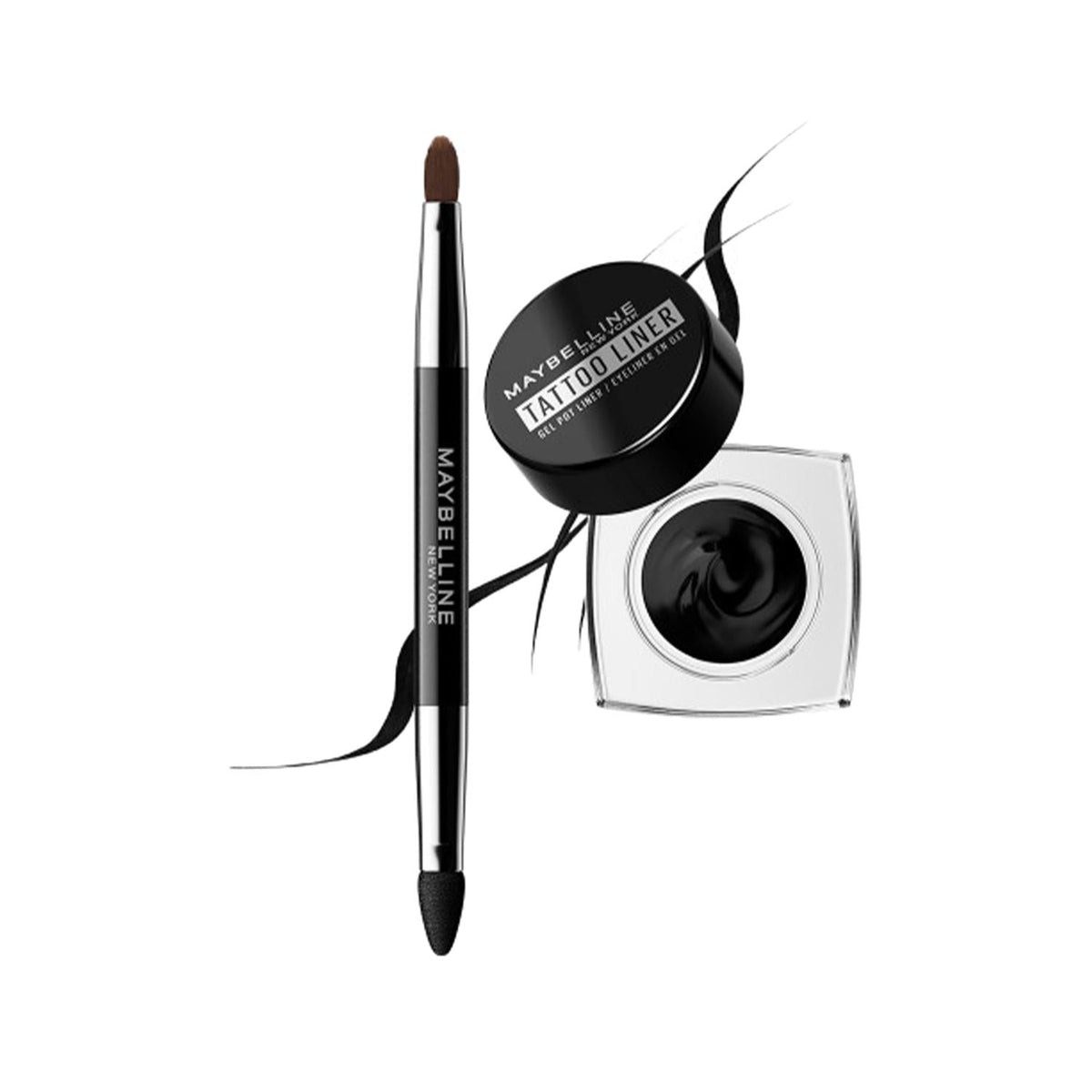 Maybelline New York Tattoo Liner Gel Pot Eyeliner - Precise, Long-Lasting Black Eyeliner for Dramatic Eye Look by Beauty Care Bag