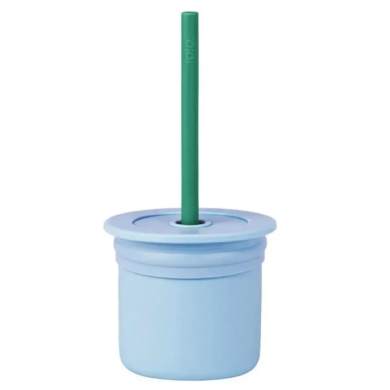 OiOi Silicone Training Cup & Snack Set in Blue & Green by Beauty Care Bag