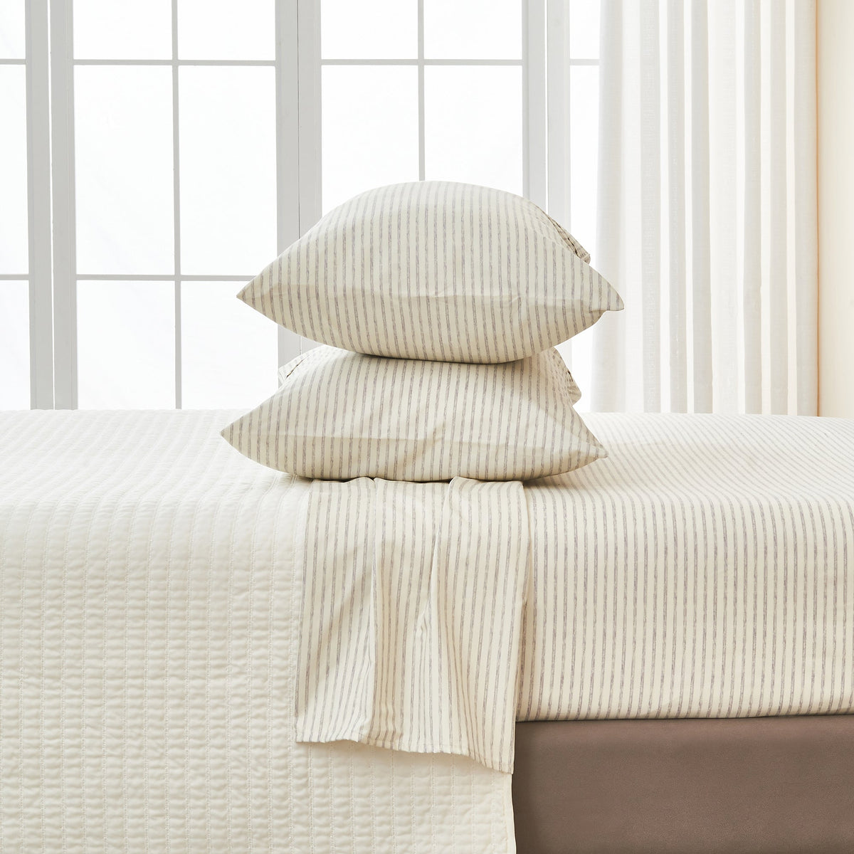 Striped Sheet Set - Evette Collection by Great Bay Home