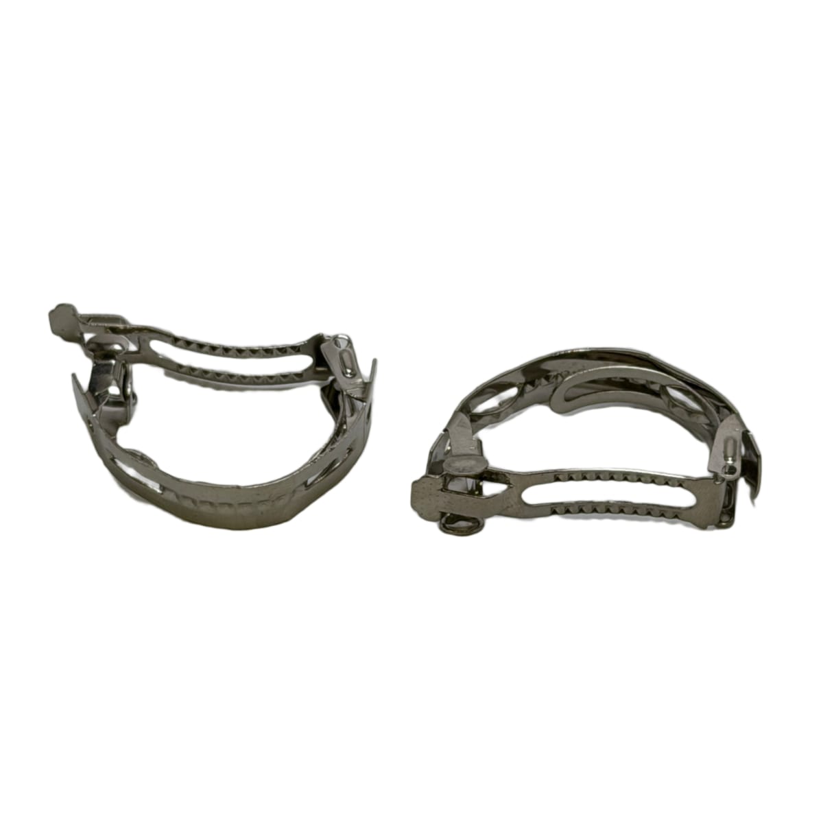 French Hair Barrette Metal Clips - 46mm Silver Tone Findings by Continental Bead Suppliers