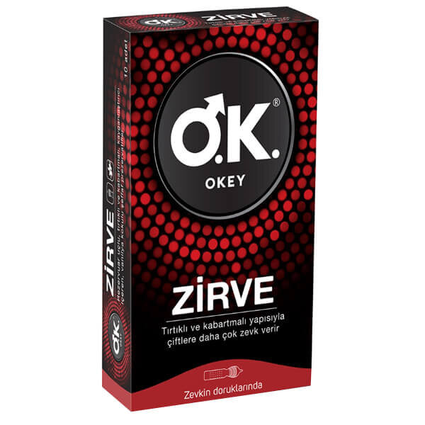 Okey Zirve Textured Condoms with Mint Aroma 10-Pack by Beauty Care Bag