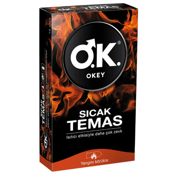 Okey Warm Touch Condoms with Warming Effect 10 Pack by Beauty Care Bag