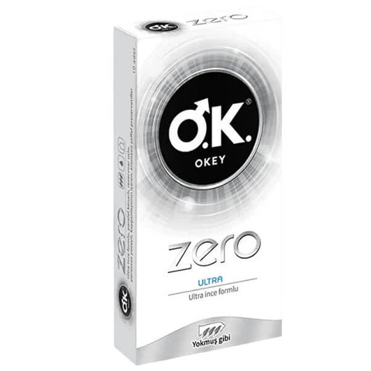 Okey Zero Ultra Thin Condoms for Natural Feel 10-Pack by Beauty Care Bag