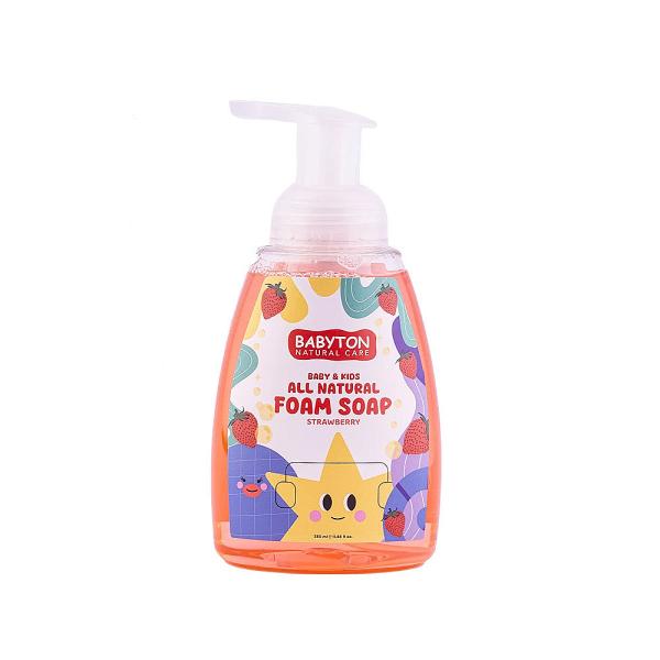 Babyton All Natural Strawberry Foam Soap for Kids 350 ml by Beauty Care Bag