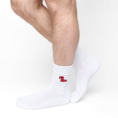Ole Miss Campus Crew SocksLicensed College SocksTorqelo.com