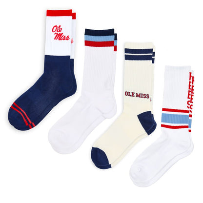 Ole Miss Colonel 4-PackLicensed College SocksTorqelo.com