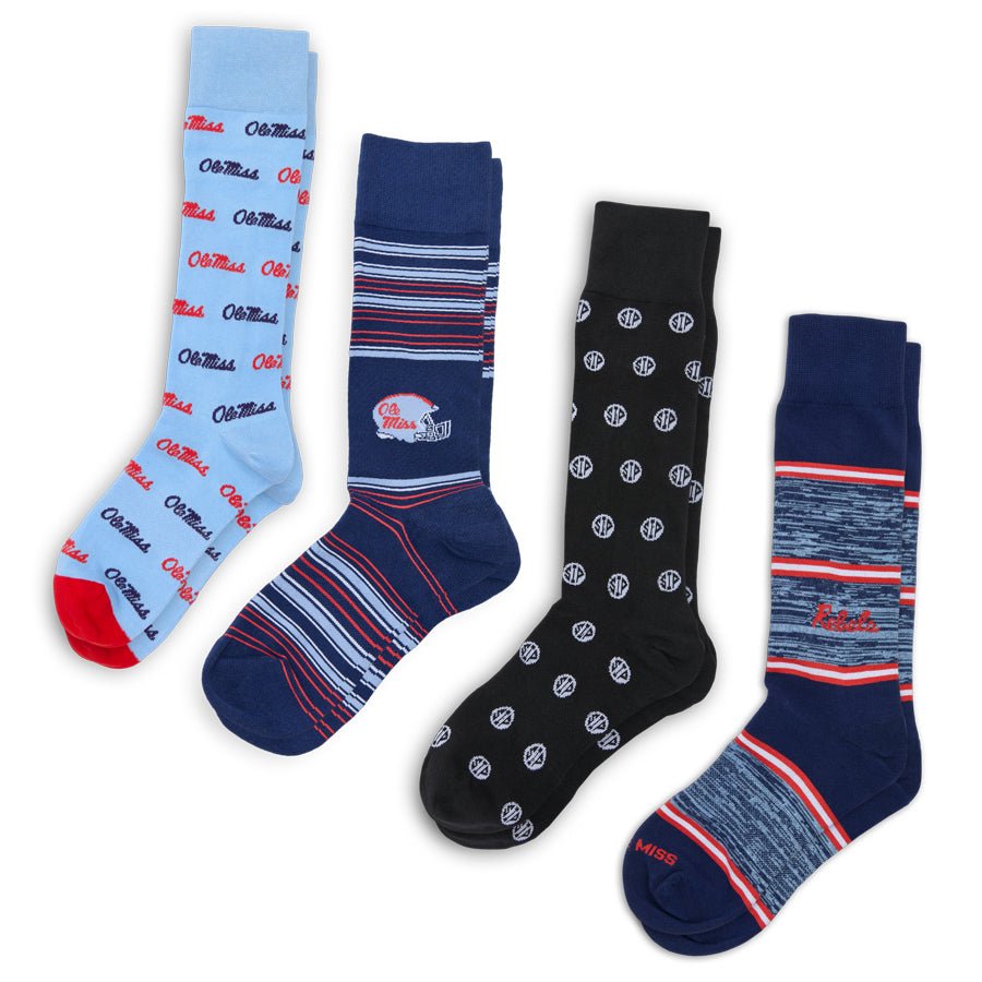 Ole Miss Lafayette 4-PackLicensed College SocksTorqelo.com