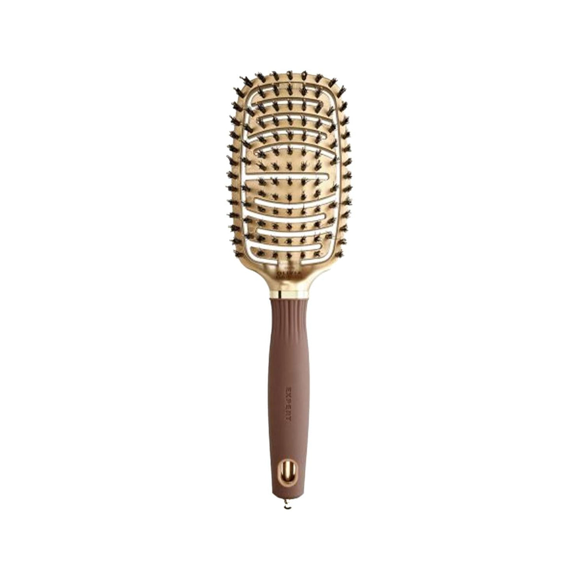 Olivia Garden Expert Care Flex Boar Bristles Gold Brown Hair Brush for Gentle Hair Care & StylingHair AccessoriesTorqelo.com