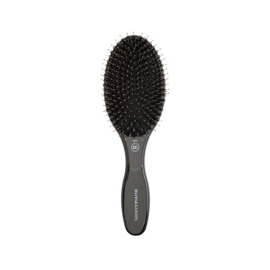 Olivia Garden Expert Care Oval Boar Nylon Bristles Hair Brush - Black, Professional-Grade Detangling & StylingHair AccessoriesTorqelo.com