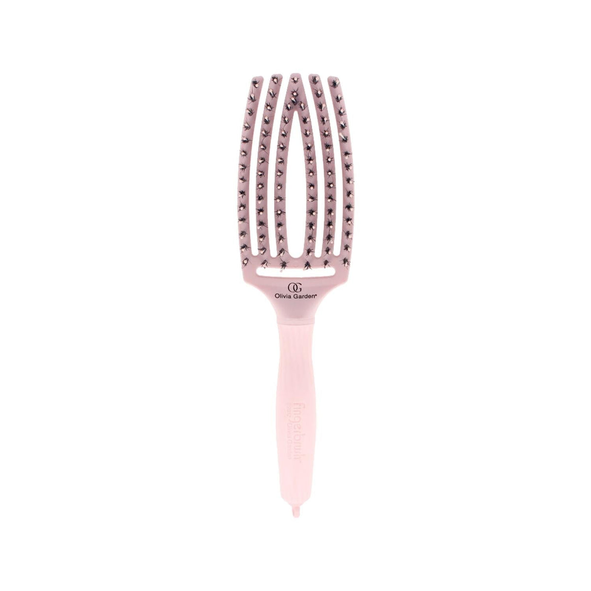 Olivia Garden Fingerbrush Care Iconic Boar Nylon Pastel Pink M - Gentle Care for Children and Sensitive GumsToothpasteTorqelo.com
