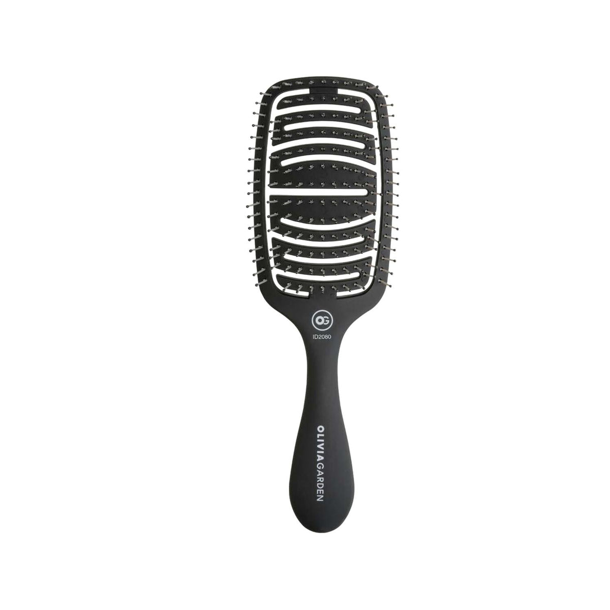 Olivia Garden Hair Brush - Essential Care Flex Thick Hair Bristles Matt Black for Gentle DetanglingHair AccessoriesTorqelo.com
