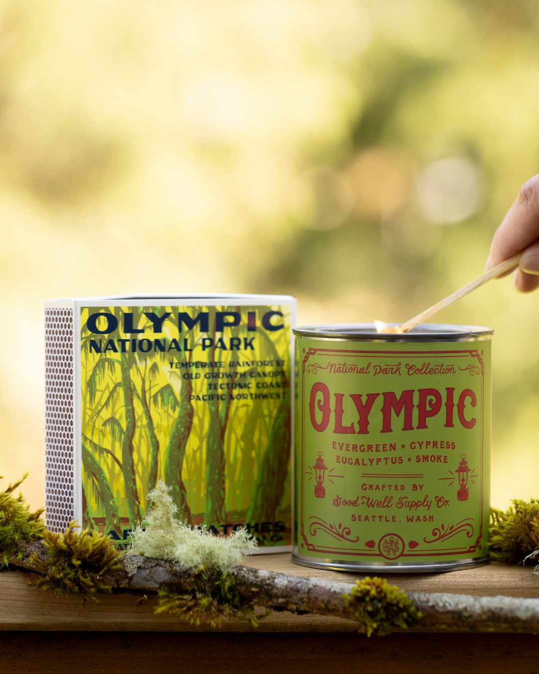 Olympic Hoh Rainforest Vintage National Park Cabin Matches by Good & Well Supply Co.