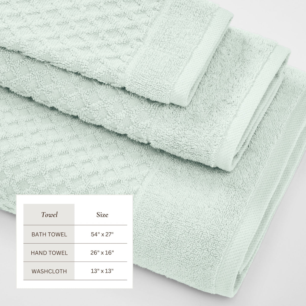 Cotton Diamond Waffle Weave Bath Towel Set - Grayson Collection by Great Bay Home