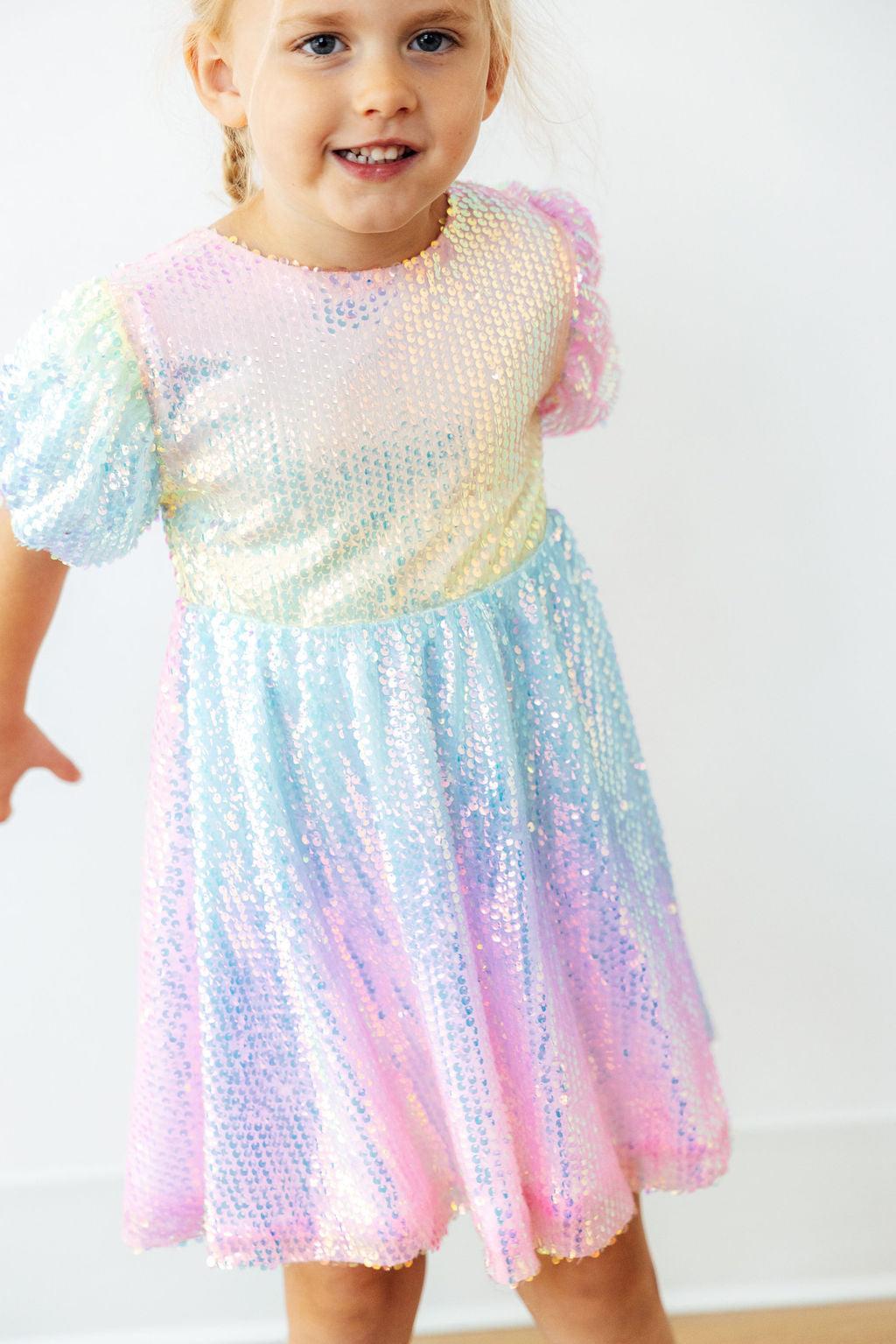 Ombre Puff Sleeve Sequin DressSequin Dress - Puff SleeveTorqelo.com
