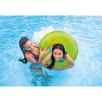 Intex Transparent Jumbo Swim Ring - 76cm Inflatable Pool Float for Kids & Adults - Fun Beach & Water Toy by Beauty Care Bag