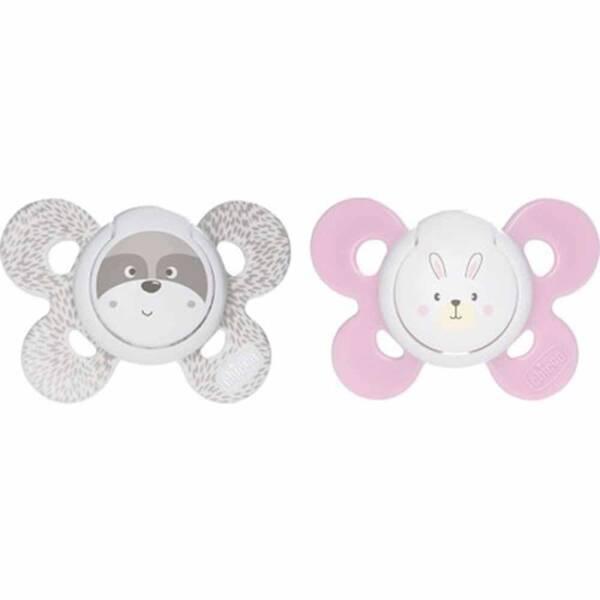 Chicco Physio Comfort Silicone Baby Pacifier 2-Pack: Orthodontic Soother for Newborns & Infants (0-6 Months) - Baby Essentials for Comfort by Beauty Care Bag