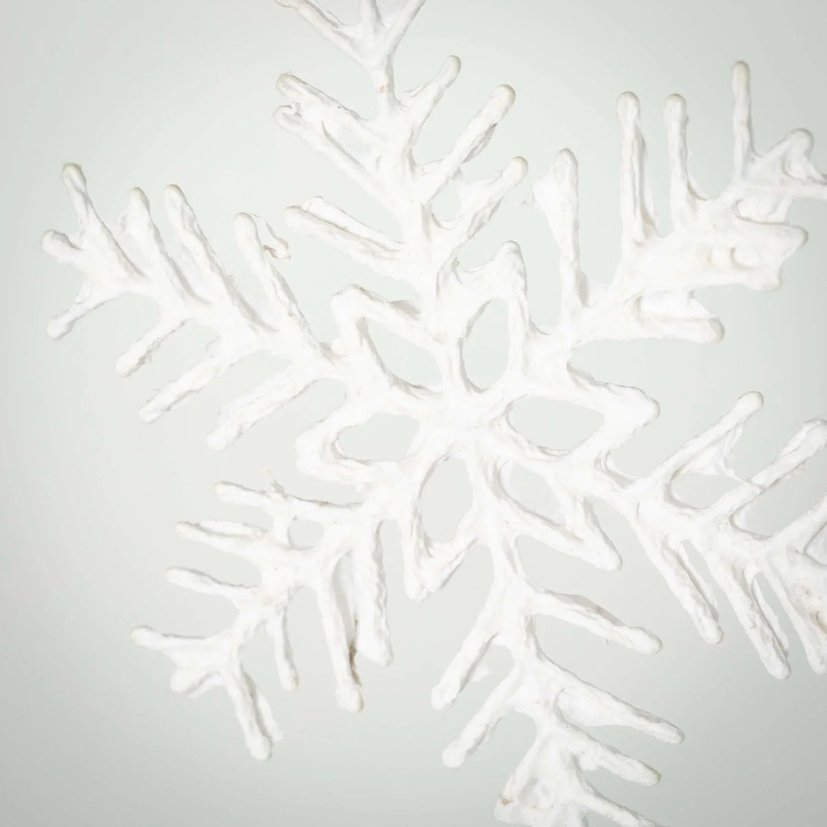 White Paper Pulp Snowflake Ornaments by Rust & Cinder