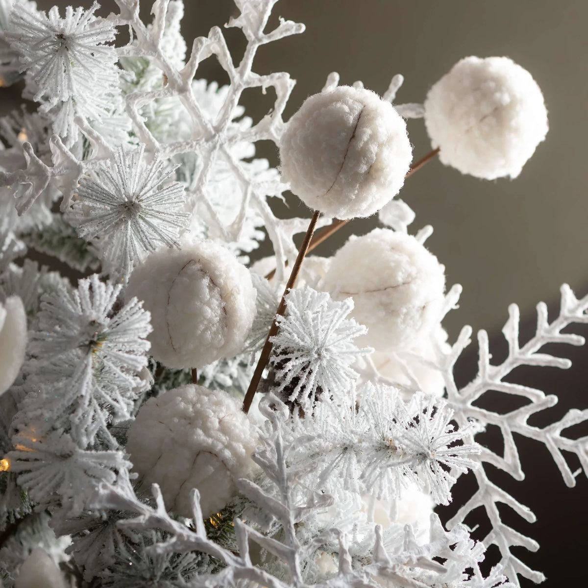 White Paper Pulp Snowflake Ornaments by Rust & Cinder