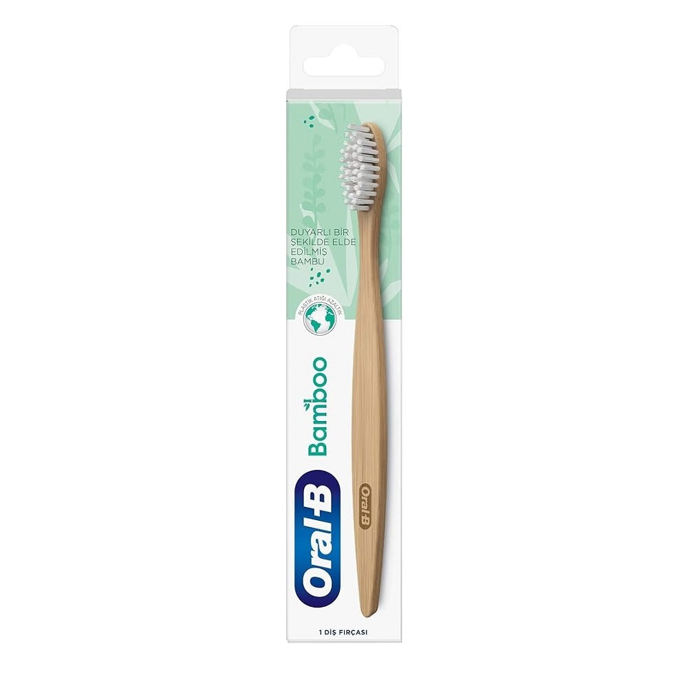 Oral-B Bamboo Manual Toothbrush for Eco-Friendly Care by Beauty Care Bag