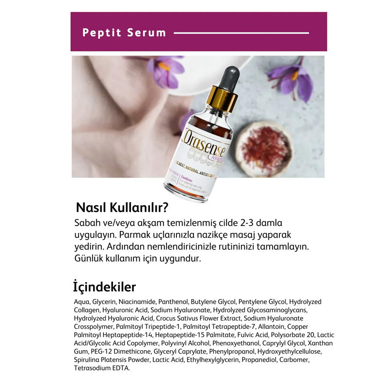Orasense Regenerating Peptide Serum with Saffron 30 ml by Beauty Care Bag