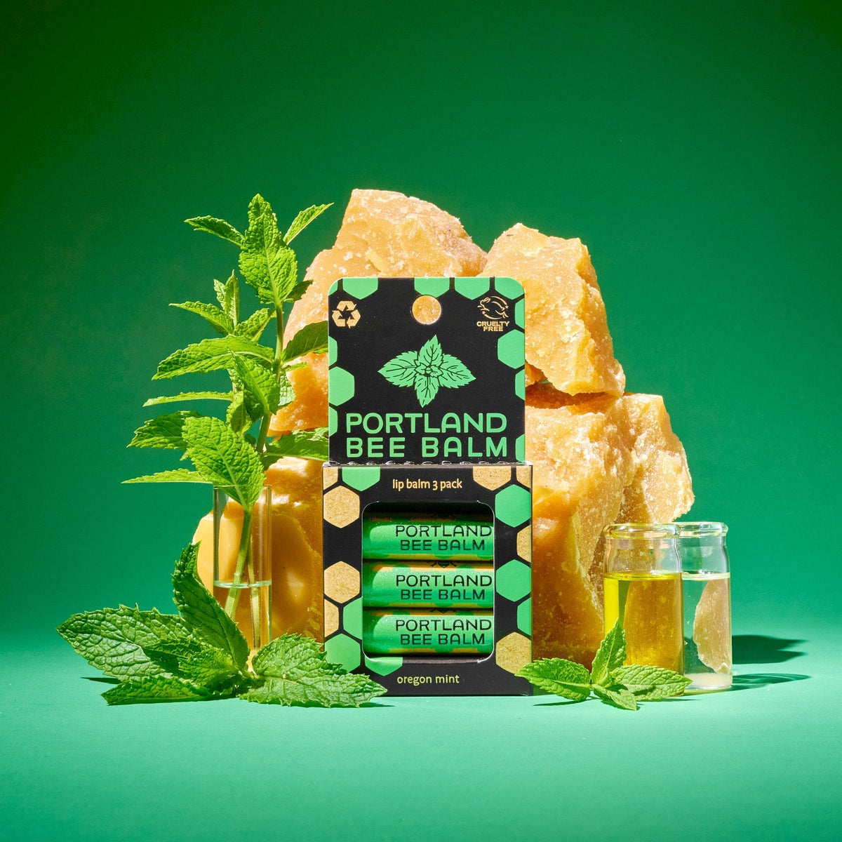 Oregon Mint Beeswax Lip Balm | Portland Bee Balm by Rust & Cinder