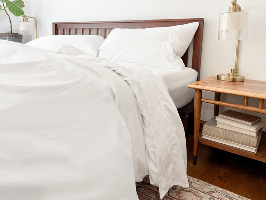 Organic Percale Bed Sheets Set by Organic Cotton Mart