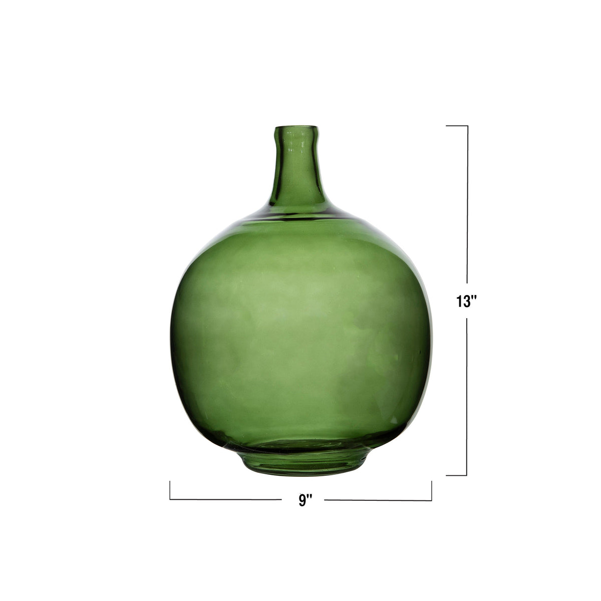 Vintage-Inspired Green Glass Bottle by Rust & Cinder