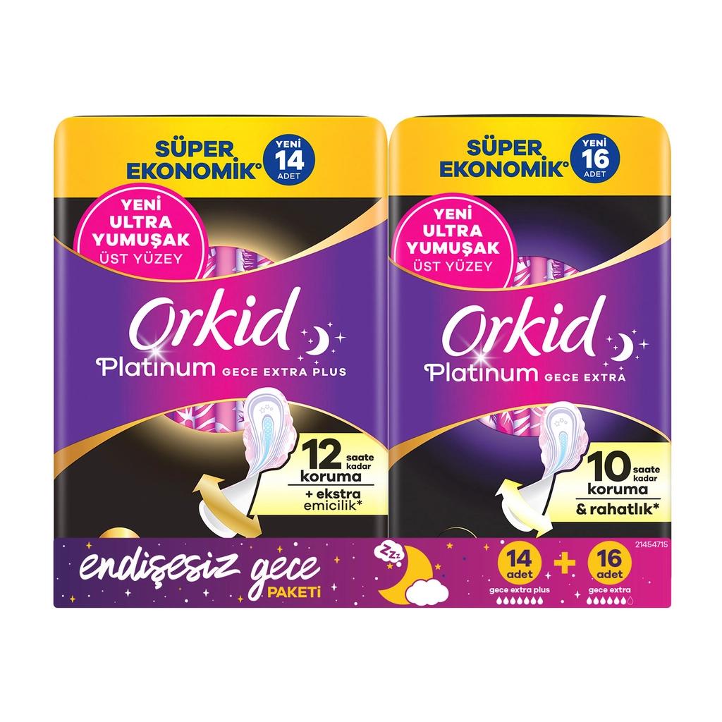 Orkid Platinum Night Sanitary Pads Variety Pack 30 CountBody CareTorqelo.com