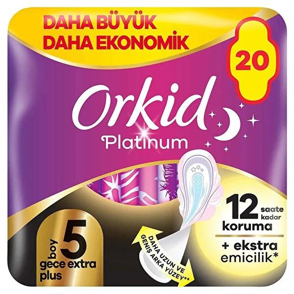 Orkid Platinum Ultra Gece Extra Plus Sanitary Pads - 20 Count, Superior Comfort & ProtectionHygiene ProductsTorqelo.com