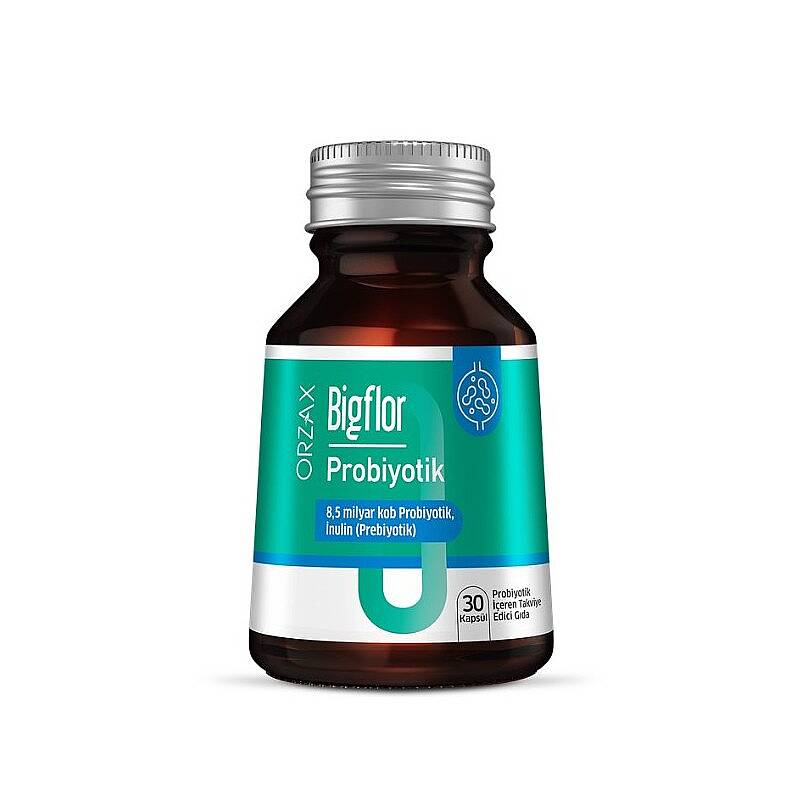 Orzax Bigflor Probiotic Support with Inulin 30 Capsules by Beauty Care Bag