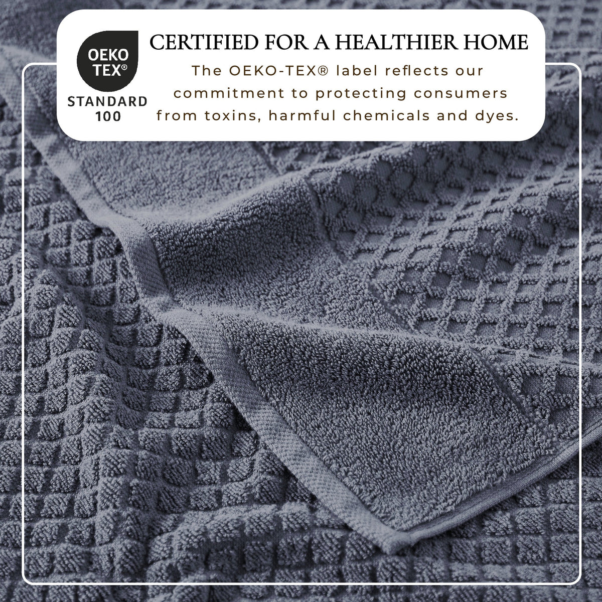 Cotton Diamond Waffle Weave Bath Towel Set - Grayson Collection by Great Bay Home