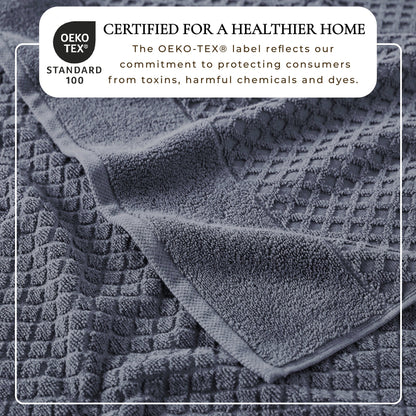 Cotton Diamond Waffle Weave Bath Towel Set - Grayson Collection by Great Bay Home
