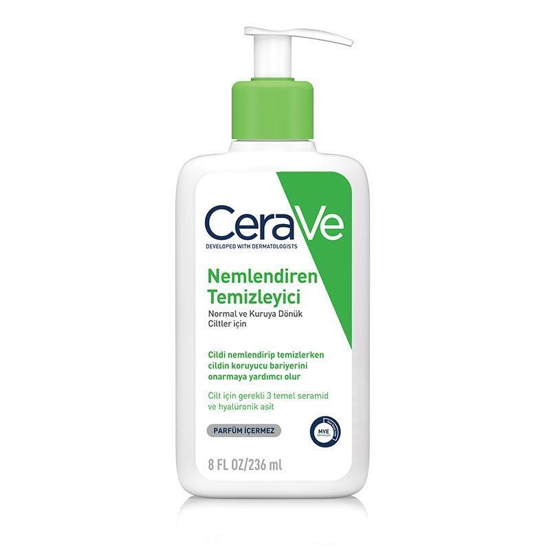 CeraVe Moisturizing Cleanser: Gentle Hydrating Face Wash with Hyaluronic Acid & Ceramides for Dry, Sensitive Skin - 236ml by Beauty Care Bag