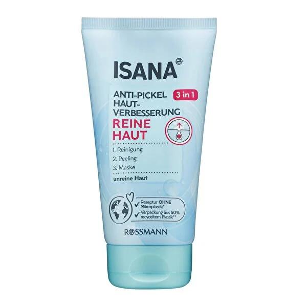 Isana 3-in-1 facial cleansing, exfoliating and mask product