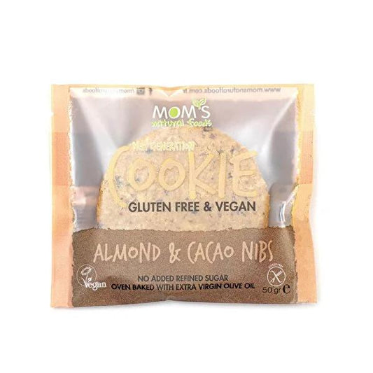 Mom's Gluten-free Cookies - Almond & Cocoa, Vegan, Sugar-Free, 50g by Beauty Care Bag
