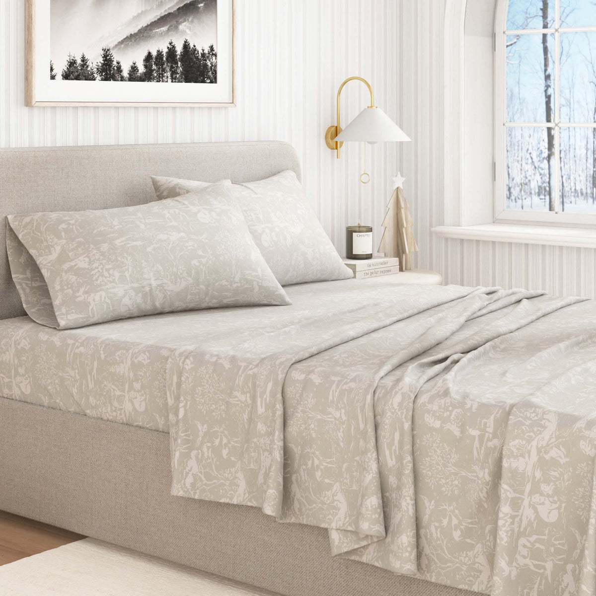 Turkish Cotton Flannel Sheet Set - Elevated Holiday Collection by Great Bay Home