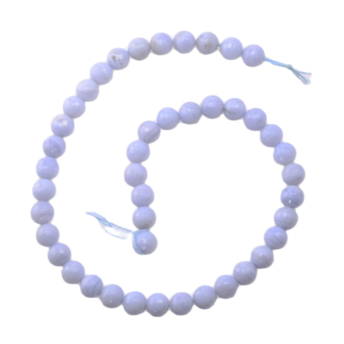 Blue Lace Agate Faceted Round Beads 9mm - Natural Gemstone Strand by Continental Bead Suppliers