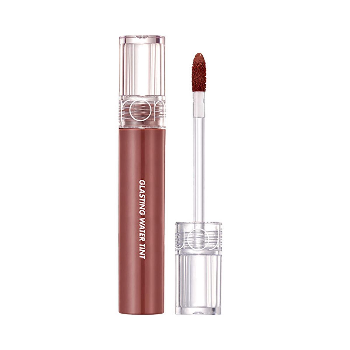 rom&nd Glasting Water Tint: Woody Sunset Lip Gloss - Rich Color, Hydrating, Non-Sticky, Shiny Finish by Beauty Care Bag