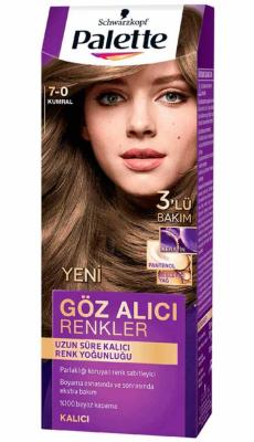 Palette 7-0 Kumral Hair Dye - Achieve Vibrant Brunette Color | Long-Lasting Hair Color Dye by Beauty Care Bag